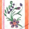Purple Twirled Flower With Leaves Greeting Cards image