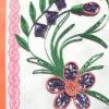 Purple Twirled Flower With Leaves Greeting Cards image