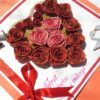 Beautiful Red Roses Heart for Love Greeting Card image