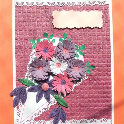 Sweet Purple Bouquet Greeting Card image