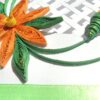 Beautiful Crossed Window With Orange Flowers Greeting Card image