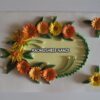 Yellow Flowers In Semicircle Greeting Card image