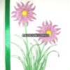 Beautiful Purple Flowers With Paper Lace Greeting Card image