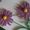 Beautiful Purple Flowers With Paper Lace Greeting Card image