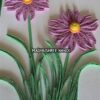 Beautiful Purple Flowers With Paper Lace Greeting Card image