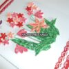 Beautiful Small Red & Pink Flowers With Paper Laces Greeting Card image