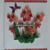 Beautiful Small Red & Pink Flowers With Paper Laces Greeting Card image