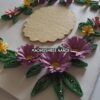 Purple Flowers With Small Yellow Flowers Greeting Card image