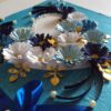 Hearts with Flowers Blue Theme Greeting Card image Hearts with Flowers Blue Theme Greeting Card image