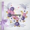 All Purples Heart With Gold Leaves Greeting card image