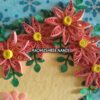 Printed Blue Base With Pink Flowers Greeting Card image Printed Blue Base With Pink Flowers Greeting Card image