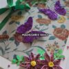 Printed Base With Glitter Butterflies & Flowers Greeting Card image