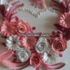 Pink Flowers In Heart With Roses Greeting Card image
