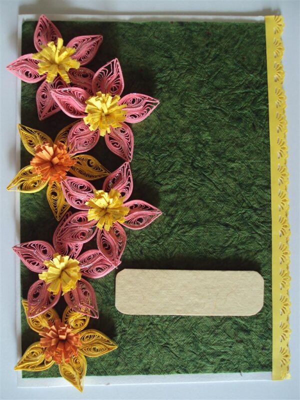 Big Flowers Garland Greeting Card image
