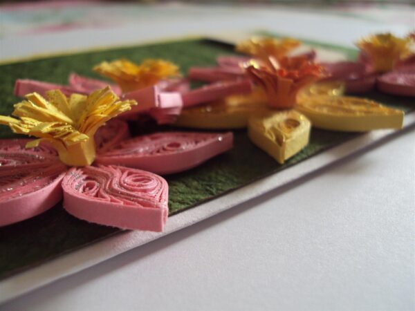 Big Flowers Garland Greeting Card image