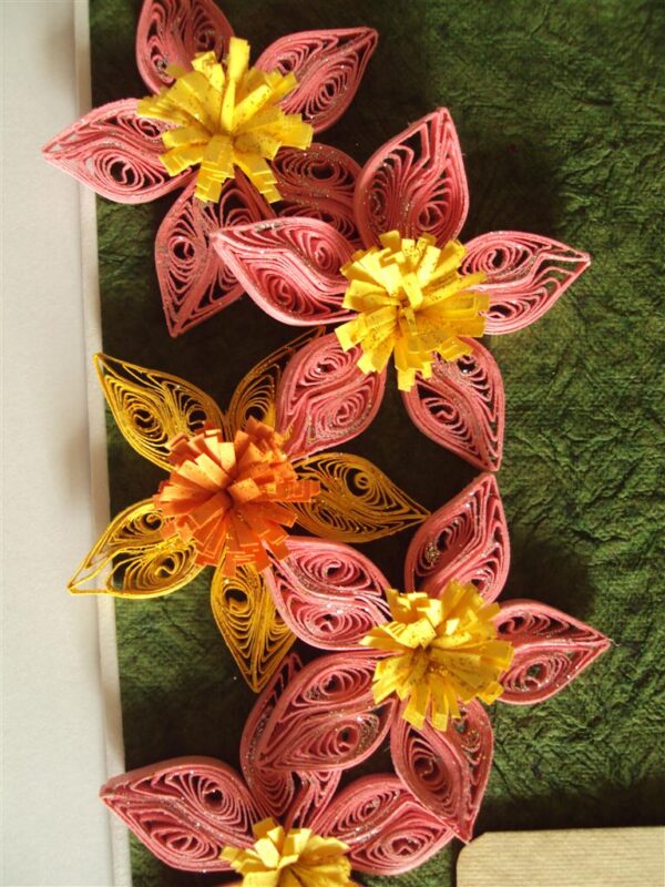 Big Flowers Garland Greeting Card image