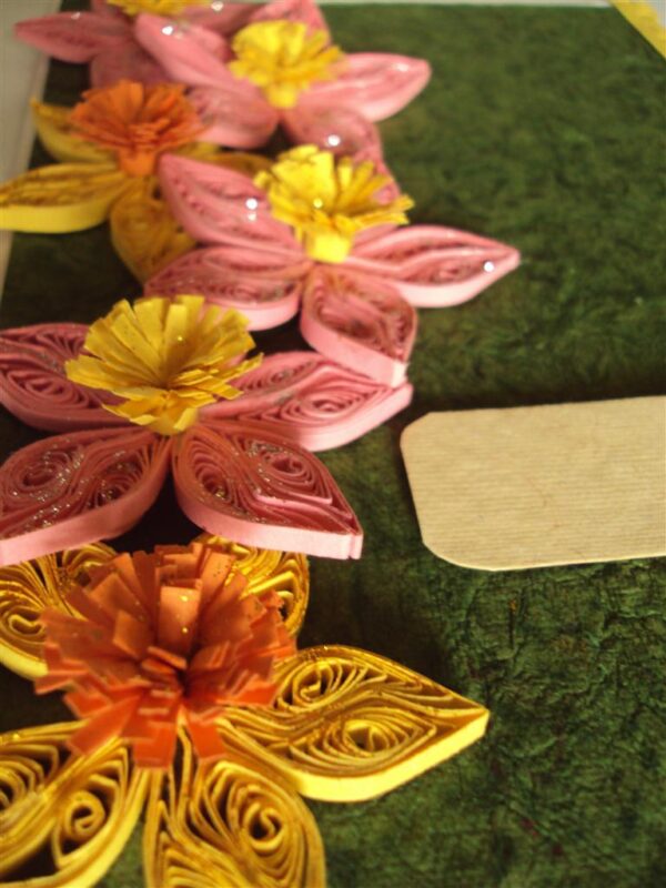 Big Flowers Garland Greeting Card image