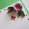 Colorful Flowers Border Greeting Card image Colorful Flowers Border Greeting Card image