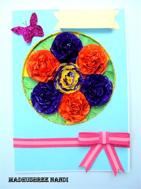 Glowing Flowers Greeting Card image Glowing Flowers Greeting Card image