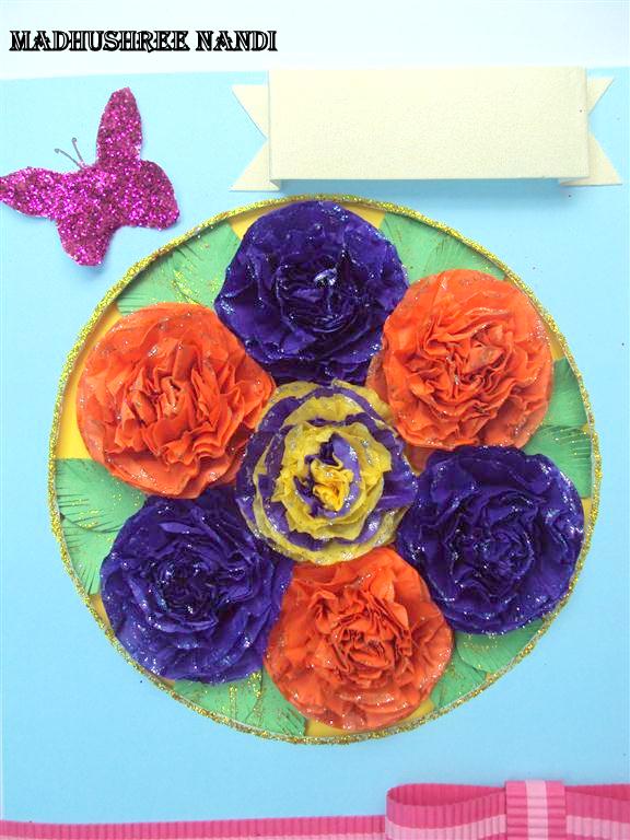 Glowing Flowers Greeting Card image Glowing Flowers Greeting Card image