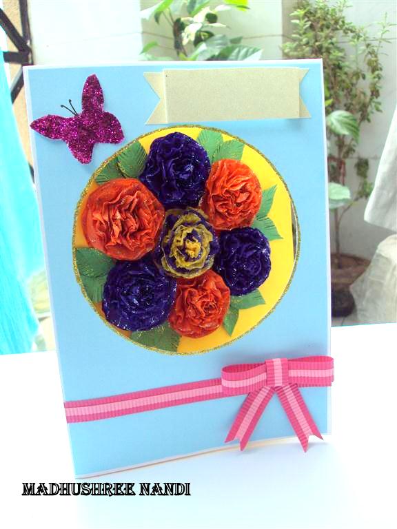 Glowing Flowers Greeting Card image Glowing Flowers Greeting Card image