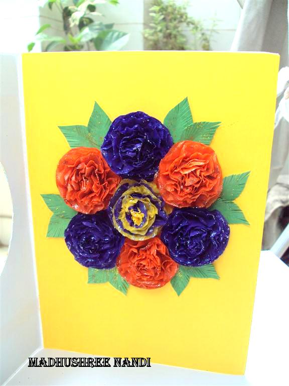 Glowing Flowers Greeting Card image Glowing Flowers Greeting Card image