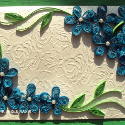 Awesome Blue Themed Corner Greeting Card image Awesome Blue Themed Corner Greeting Card image