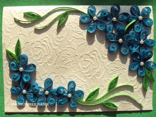 Awesome Blue Themed Corner Greeting Card image Awesome Blue Themed Corner Greeting Card image
