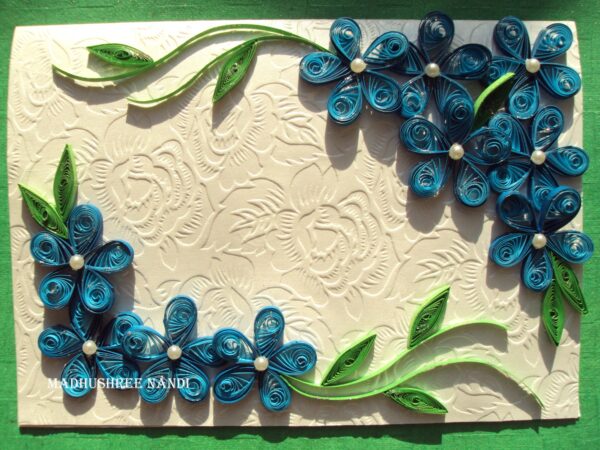 Awesome Blue Themed Corner Greeting Card image Awesome Blue Themed Corner Greeting Card image