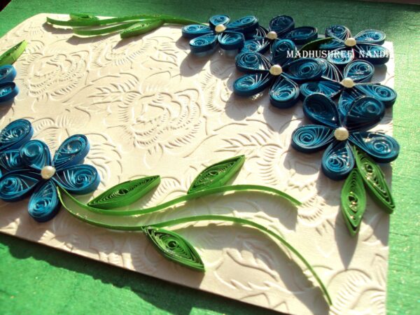 Awesome Blue Themed Corner Greeting Card image Awesome Blue Themed Corner Greeting Card image