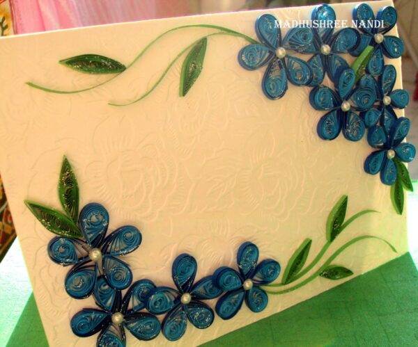 Awesome Blue Themed Corner Greeting Card image Awesome Blue Themed Corner Greeting Card image