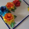 Beautiful Big Flowers with Doily Greeting Card image