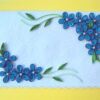 Awesum Shaded Blue Flowers Corner Greeting Card image