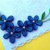 Awesum Shaded Blue Flowers Corner Greeting Card image