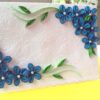 Awesum Shaded Blue Flowers Corner Greeting Card image