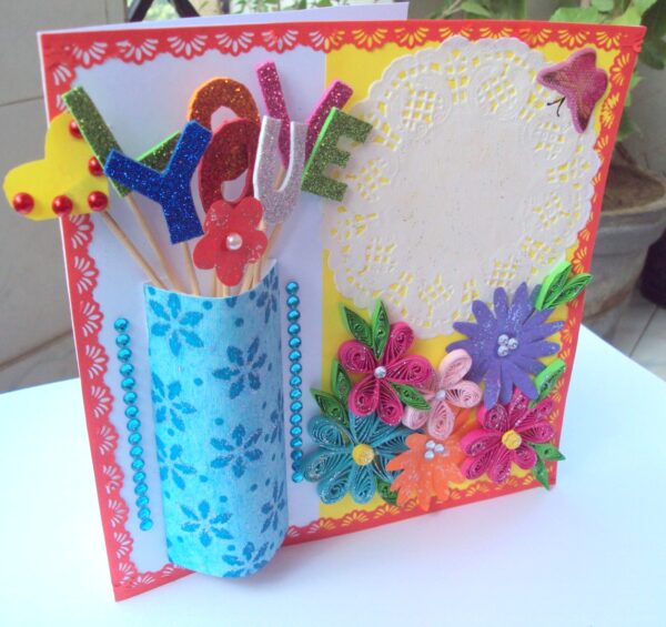 Sparkling Modern Colorful Greeting Card image