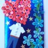 Sparkling Bright Blue with Red Heart Greeting Card image Sparkling Bright Blue with Red Heart Greeting Card image