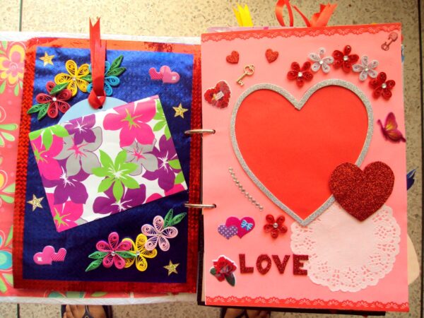 Love and Birthday Themed Scrapbook image