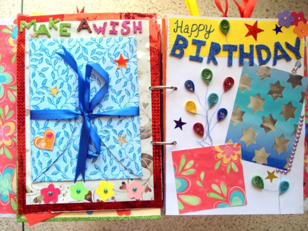 Love and Birthday Themed Scrapbook image