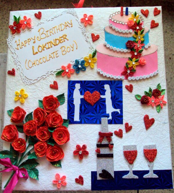 Love and Birthday Themed Scrapbook image