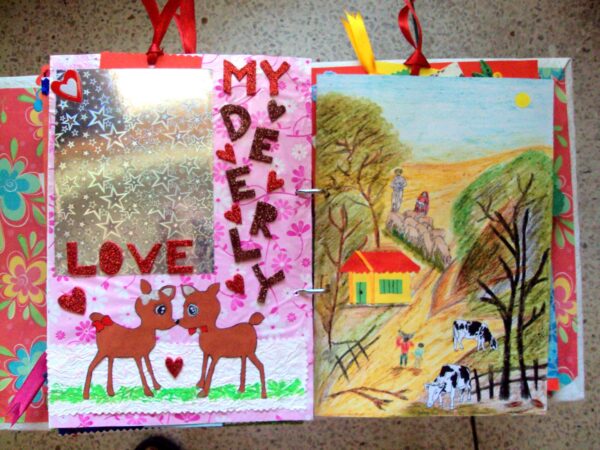 Love and Birthday Themed Scrapbook image