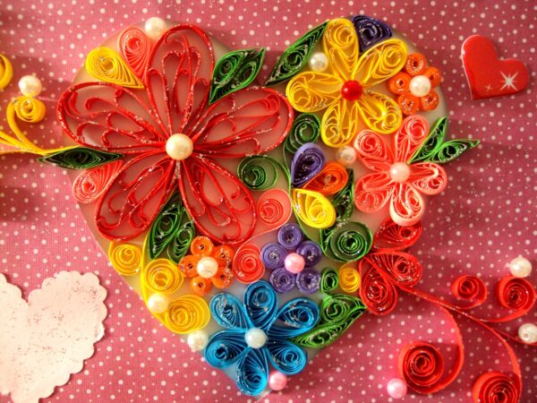 Evergreen Colorful Heart Greeting Card image Evergreen Colorful Heart Greeting Card image