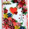 Beautiful Flowers and Love Themed Greeting Card image