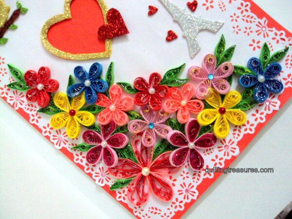 Beautiful Flowers and Love Themed Greeting Card image