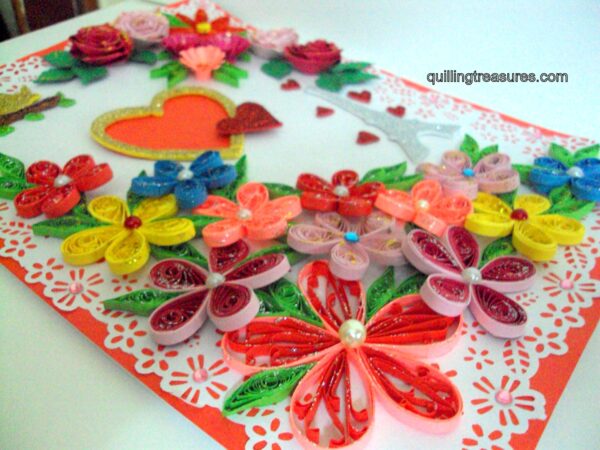 Beautiful Flowers and Love Themed Greeting Card image