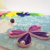 Multicolor Sparkling Flower Corner Quilled greeting card image Multicolor Sparkling Flower Corner Quilled greeting card image