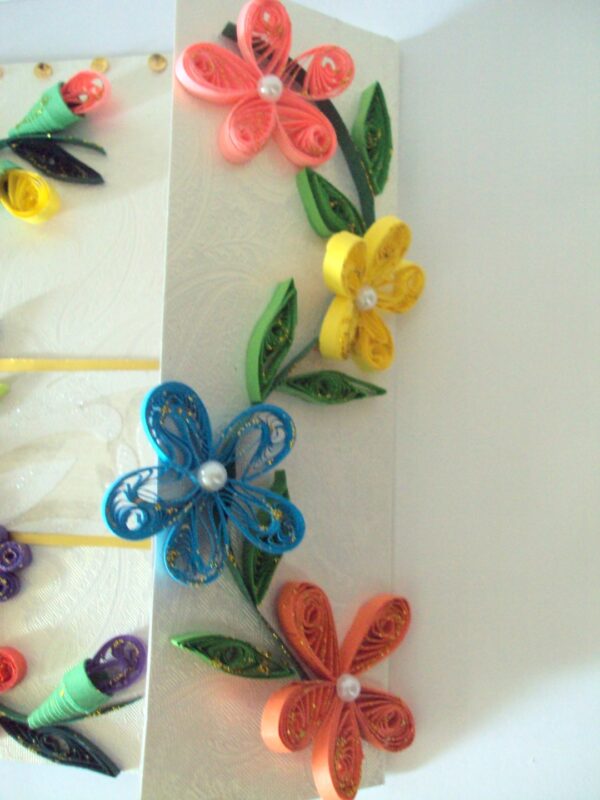 Multicolor Flowers Mini Scrapbook Greeting Card image Multicolor Flowers Mini Scrapbook Greeting Card image