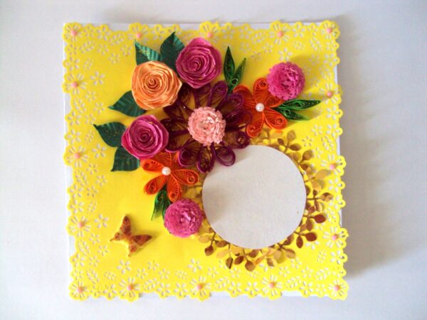 Yellow Themed Multiple Flowers Greeting Card image Yellow Themed Multiple Flowers Greeting Card image