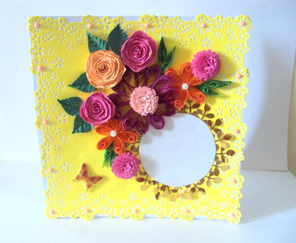 Yellow Themed Multiple Flowers Greeting Card image Yellow Themed Multiple Flowers Greeting Card image