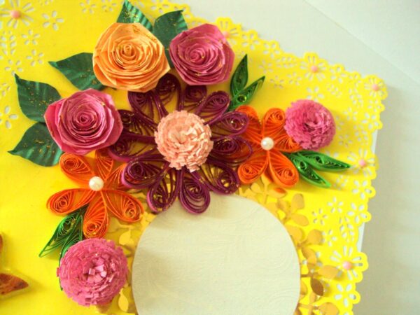 Yellow Themed Multiple Flowers Greeting Card image Yellow Themed Multiple Flowers Greeting Card image